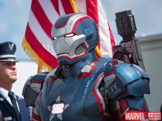 The Iron Patriot armor in Marvel's Iron Man 3