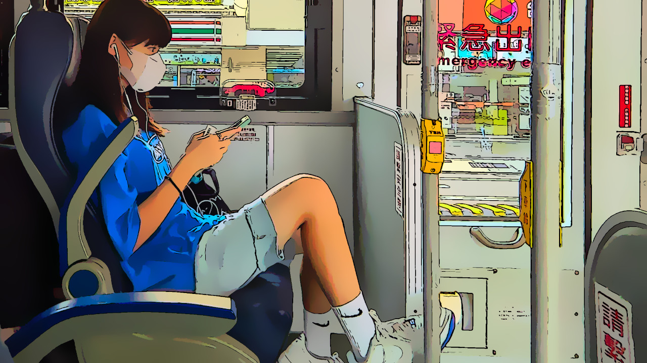 Girl on a Bus